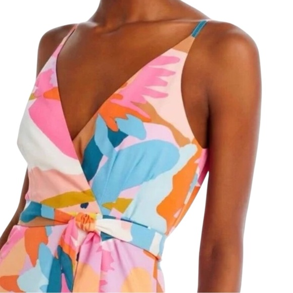 NWT ANTHROPOLOGIE Hutch Floral Mac Wrap Dress. 🟠🩷🪼 Size XL - Picture 7 of 12